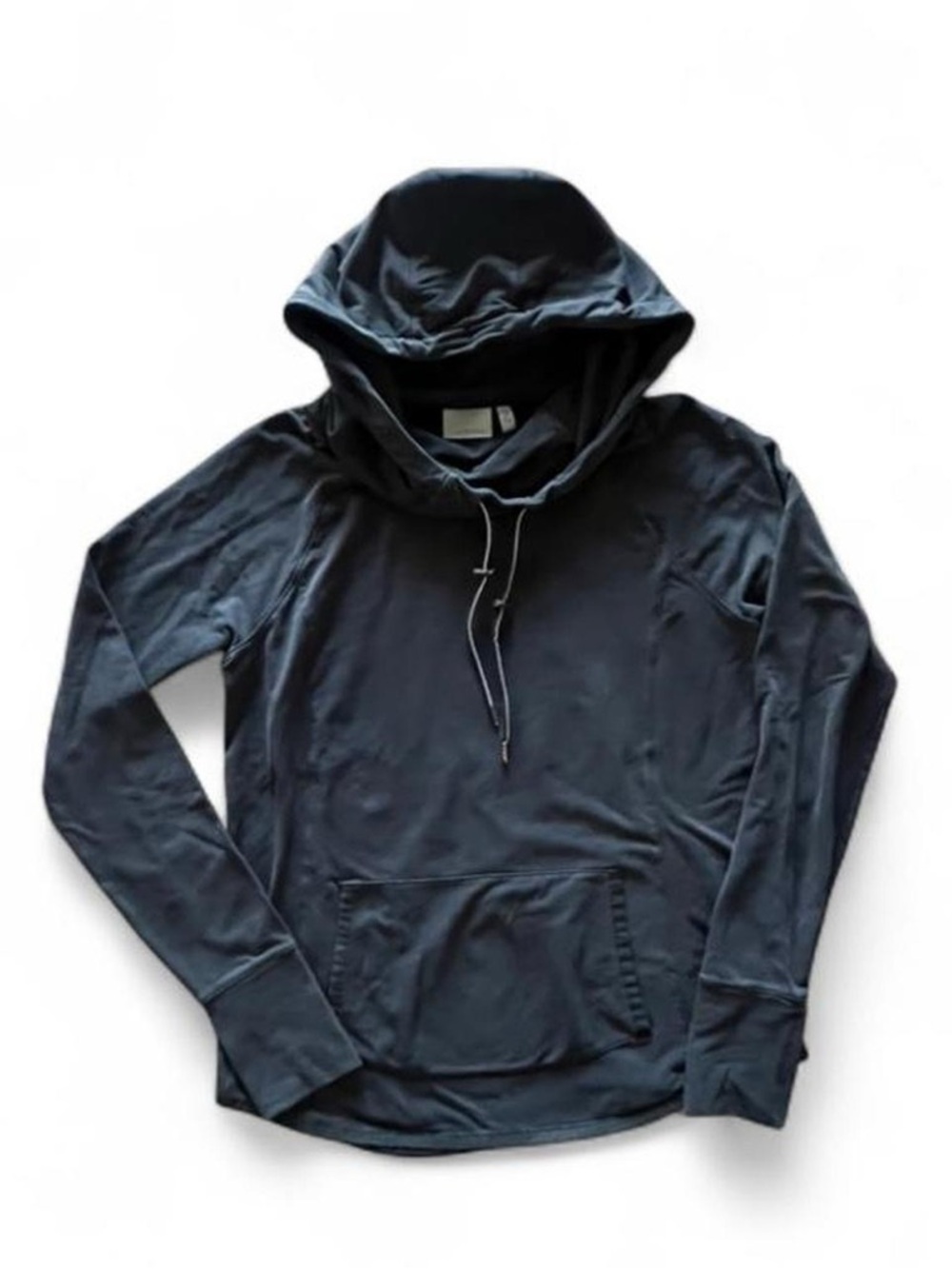 Athleta Cowl Neck Lightweight Athletic Hoodie Black *Repaired*